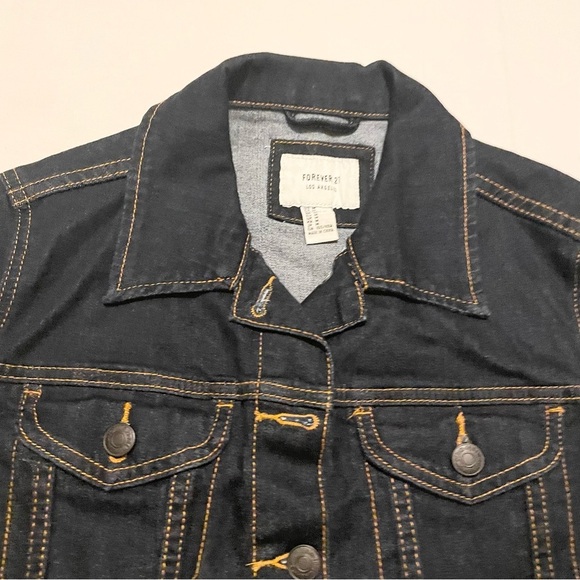 Forever 21 Denim Jacket Womens Size Medium - Picture 4 of 16